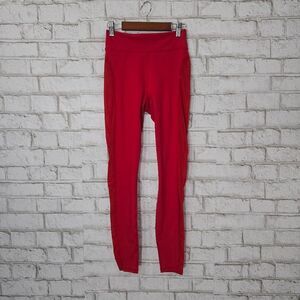 Fabletics red mesh side leggings